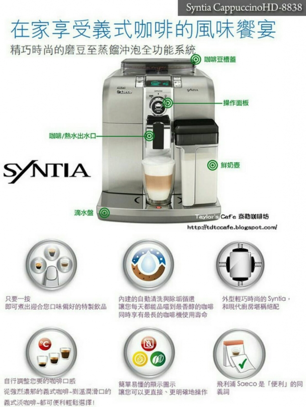 Syntia HD8838全自動義式咖啡機 2